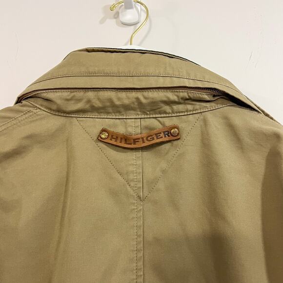 Vintage 90s Tommy Hilfiger Mens Size M Outdoor Hunting Parka Layer Jacket Khaki - Picture 15 of 16